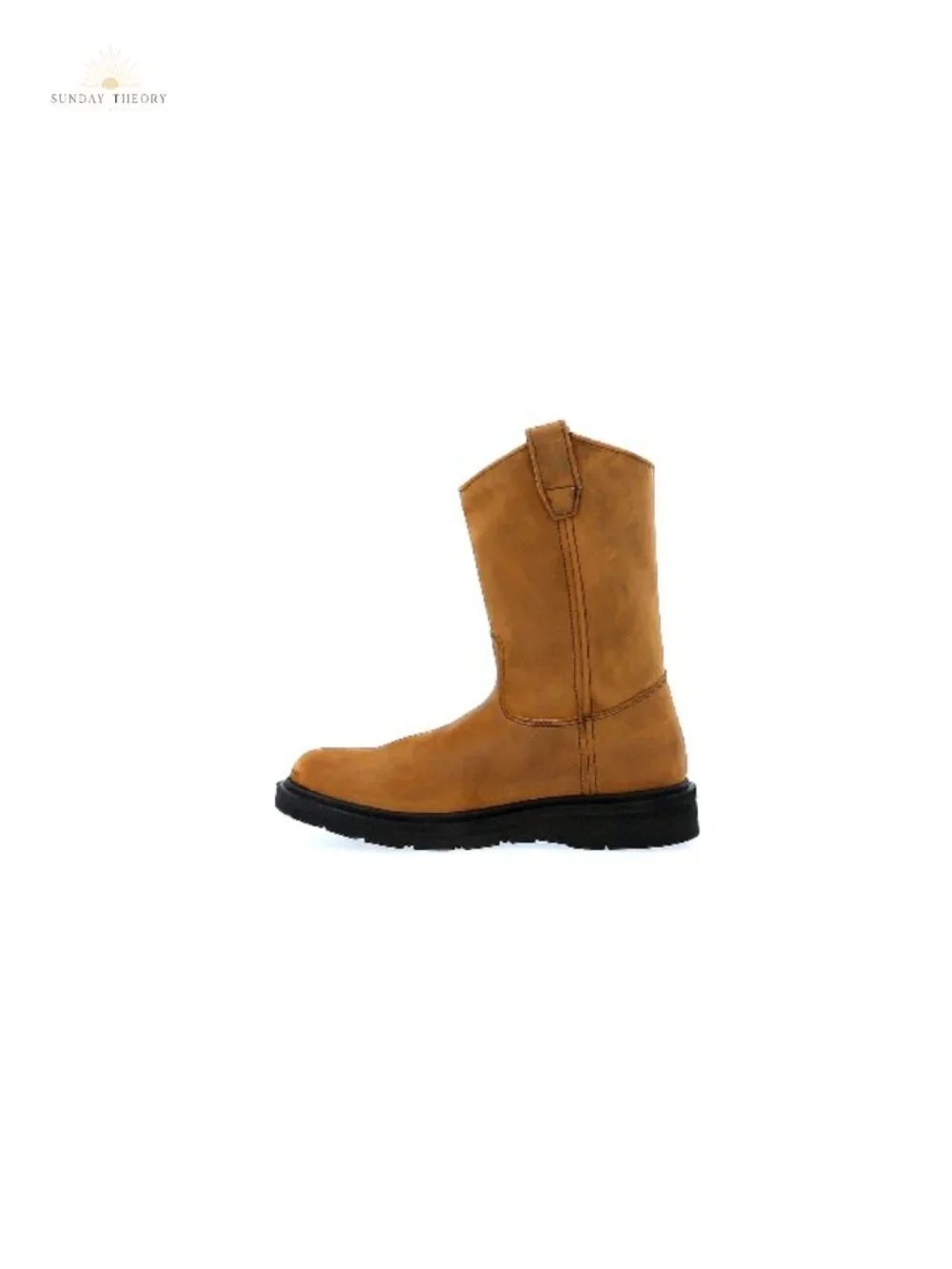 Leather Pull-On Work Boots Steel Shank Comfort Core 11